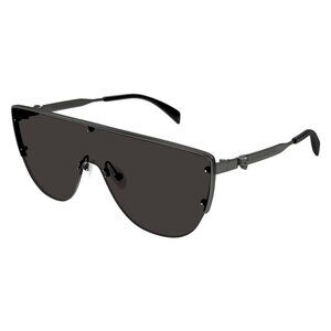 New ALEXANDER MCQUEEN Grey Shield AM0457S 001 Sunglasses Women
